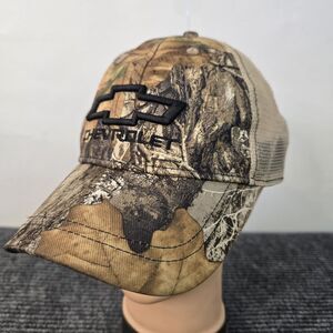 Chevrolet Realtree Edge Camo Adjustable Strap Mesh-Back Camouflage Hat Cap